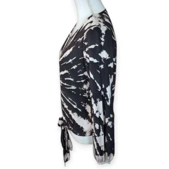 JAPNA LT. PINK & BLACK TIE DYE TOP SZ.XS EUC - Picture 2 of 5